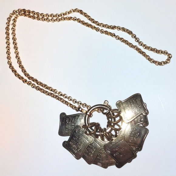 The Ten Commandments Gold Scrolls Charms Necklace - Picture 15 of 16